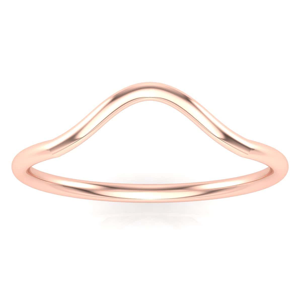 Elegant rose gold Mount Ring with a curved design.