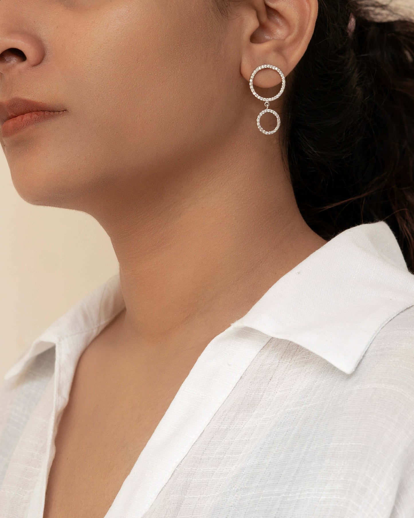 Twin Halo Earring