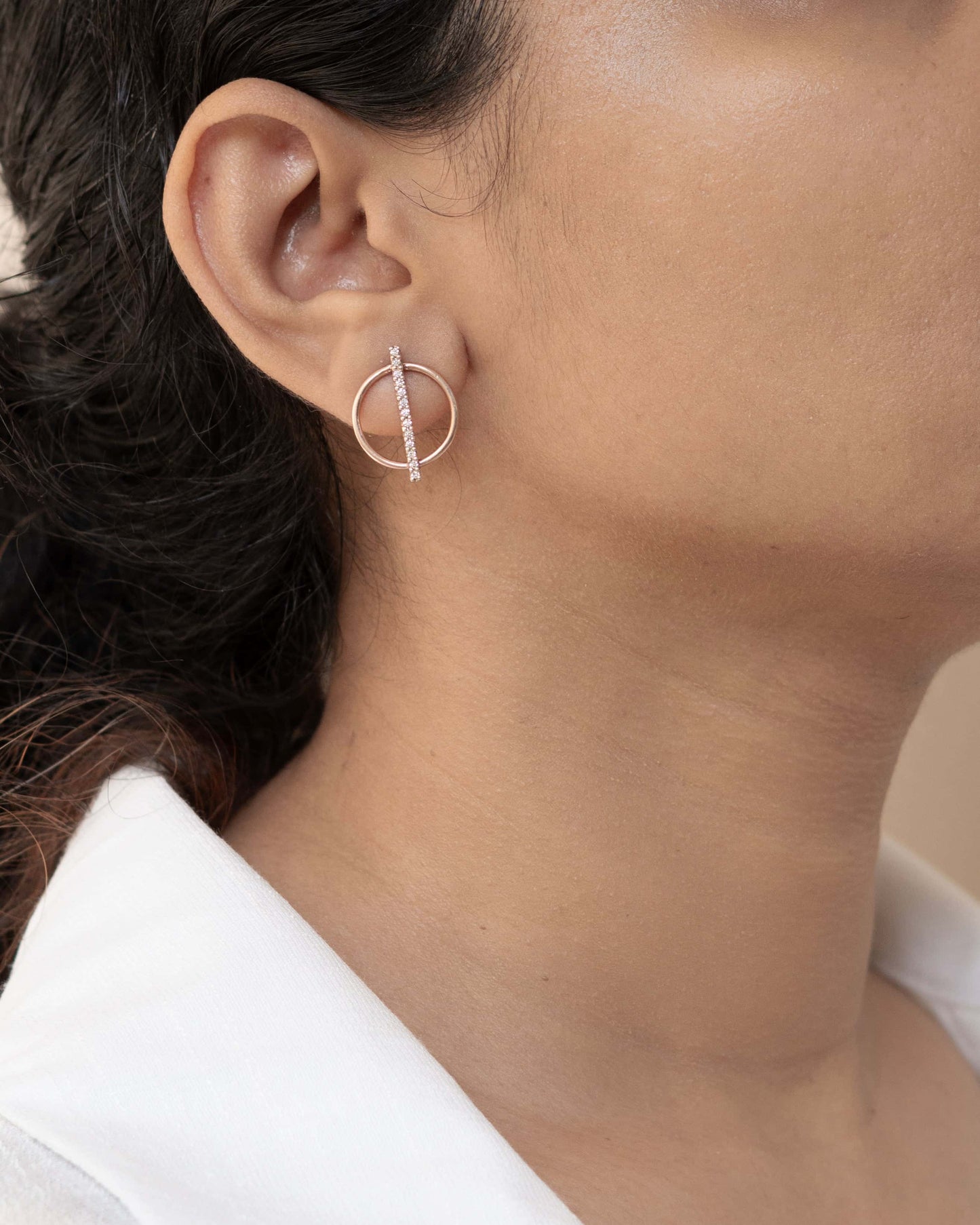 Circle Cut Earring