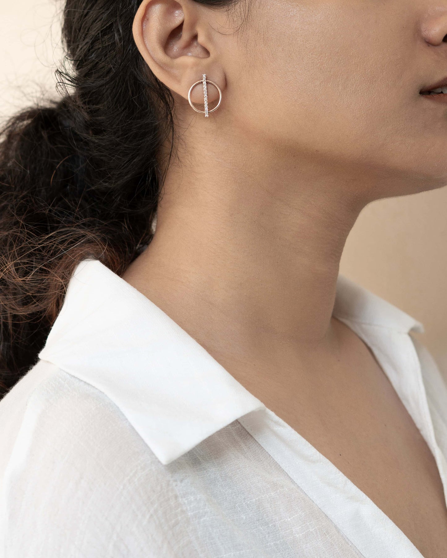 Circle Cut Earring