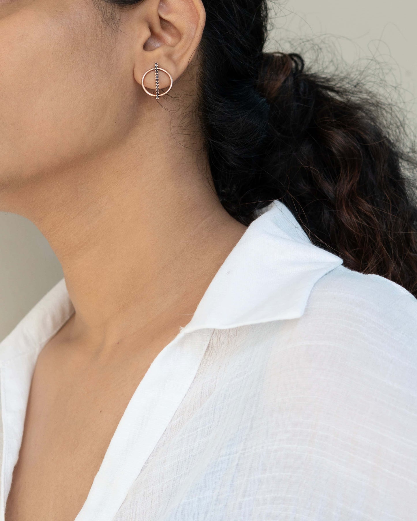 Circle Cut Earring