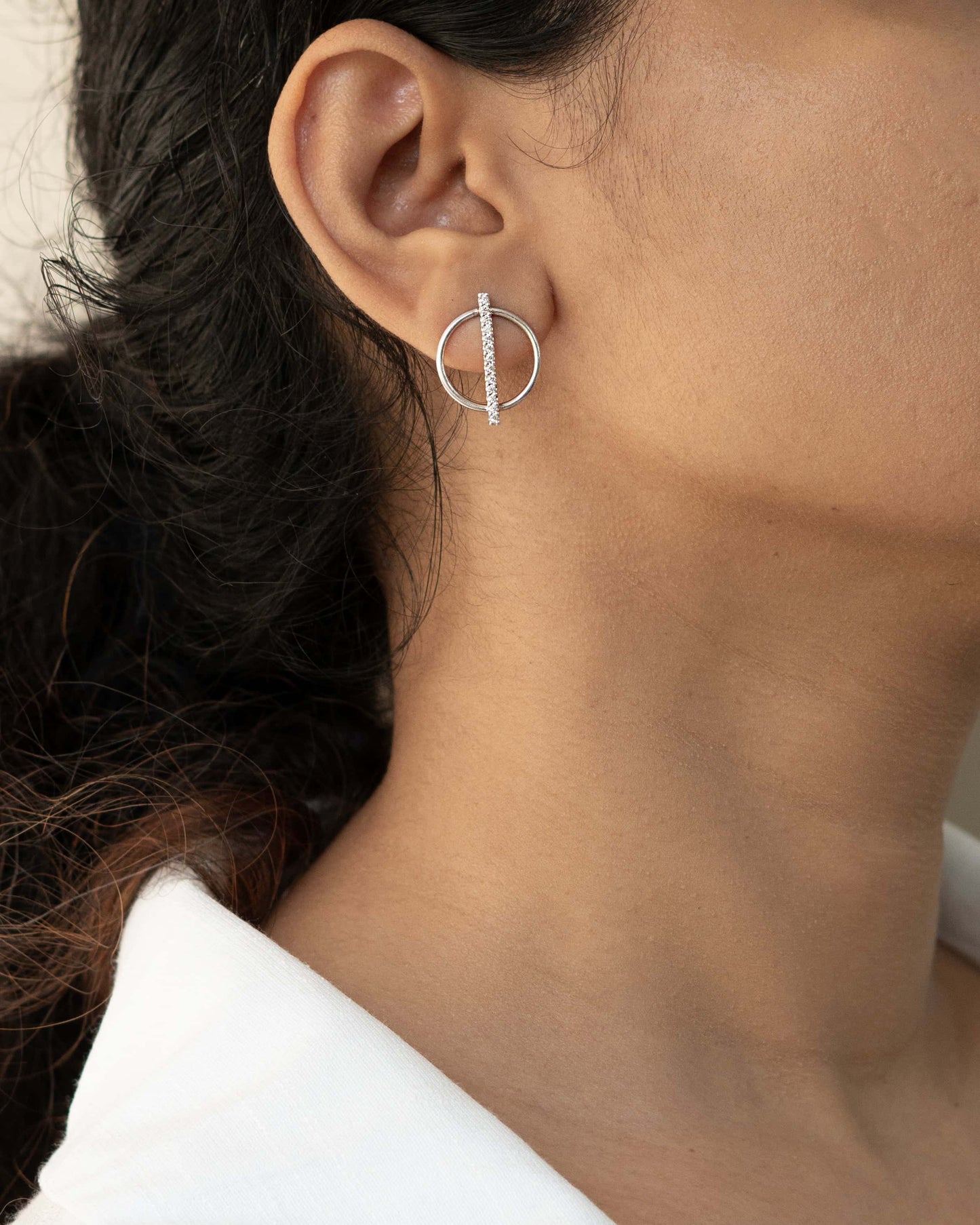 Circle Cut Earring