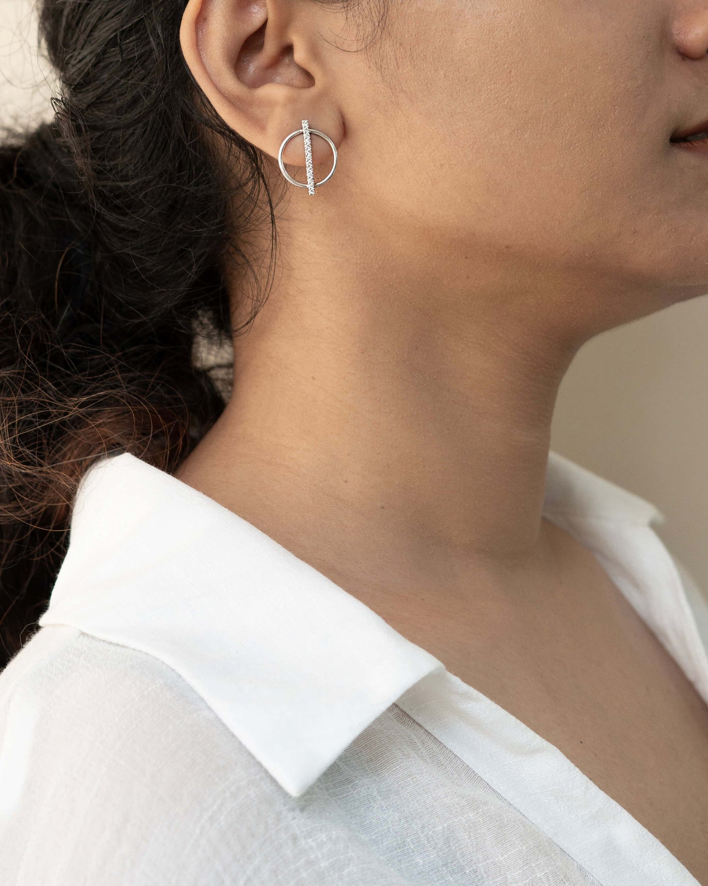 Circle Cut Earring