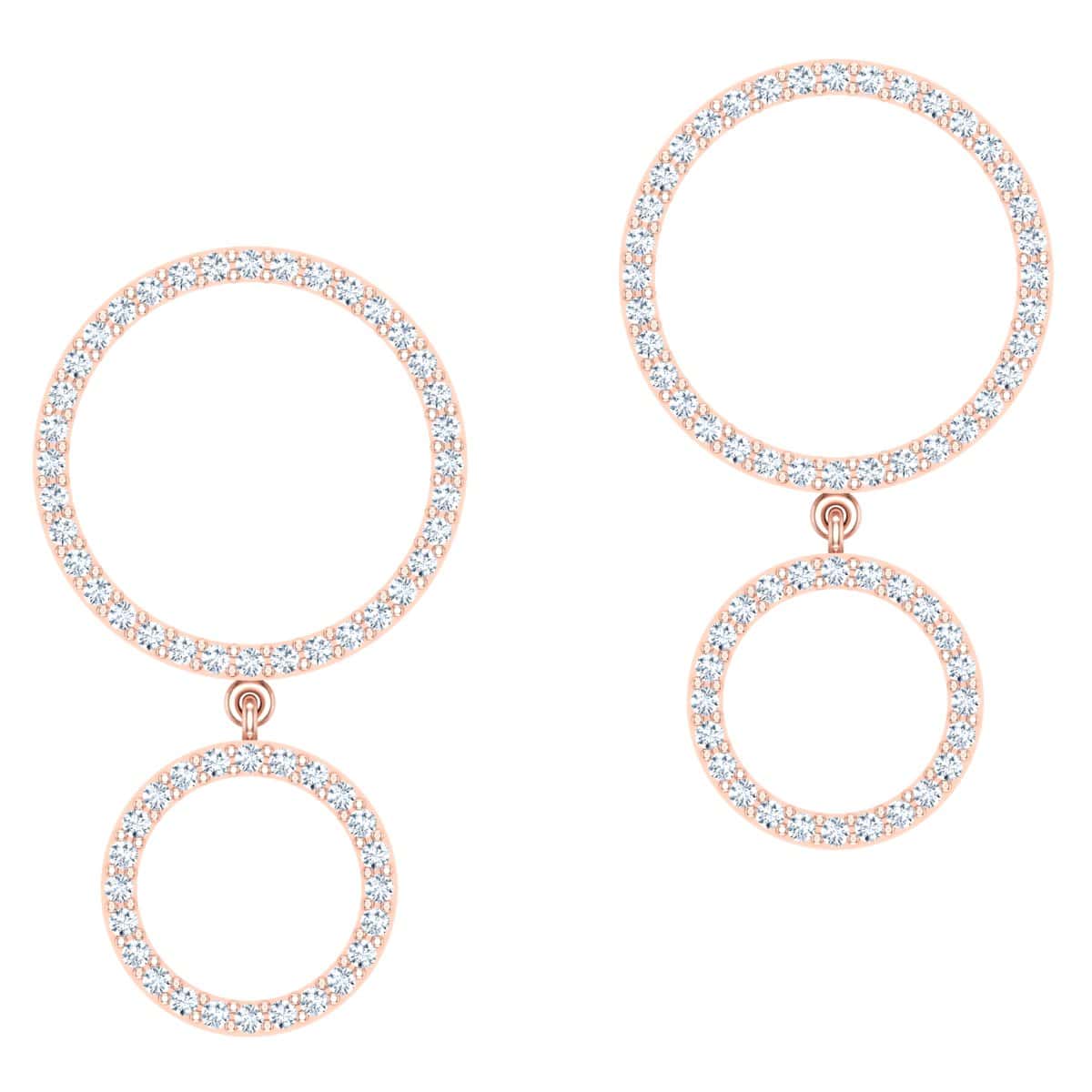 Twin Halo Earring