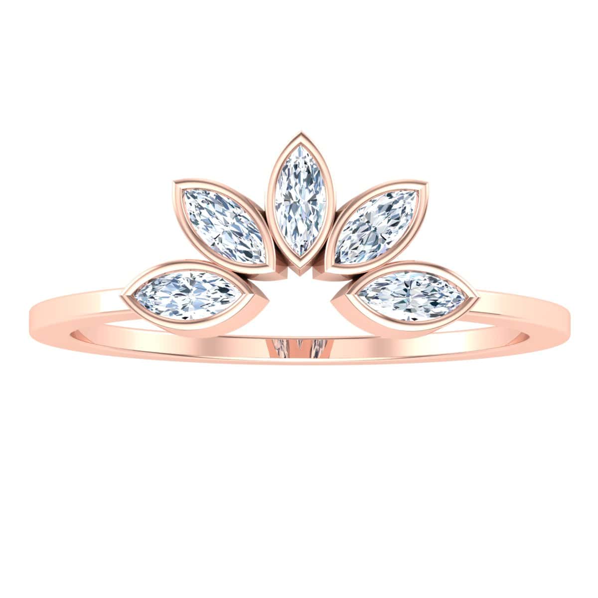 Sunflower Ring with elegant floral design and sparkling gemstones.