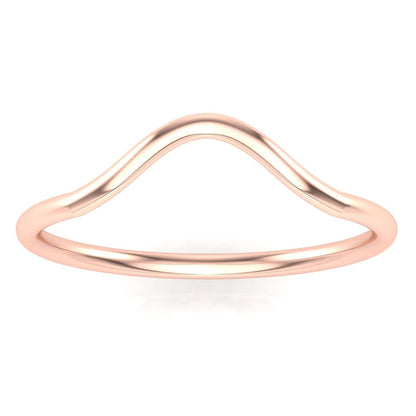 Elegant rose gold Mount Ring with a curved design.
