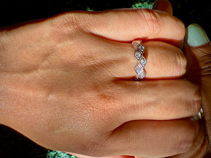 Elegant Marquese Ring worn on finger.
