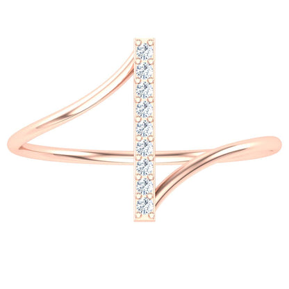Inferno Ring with a sleek design and vertical diamond accent.